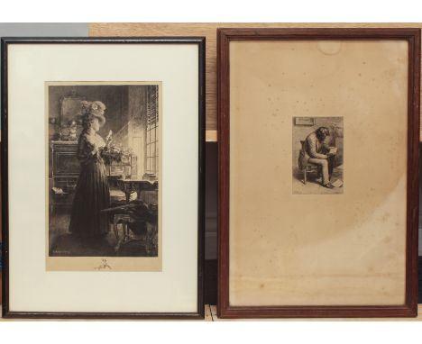 A group of antique and vintage prints and pictures - including two hunting prints (one unframed, the other lacks glass); a si