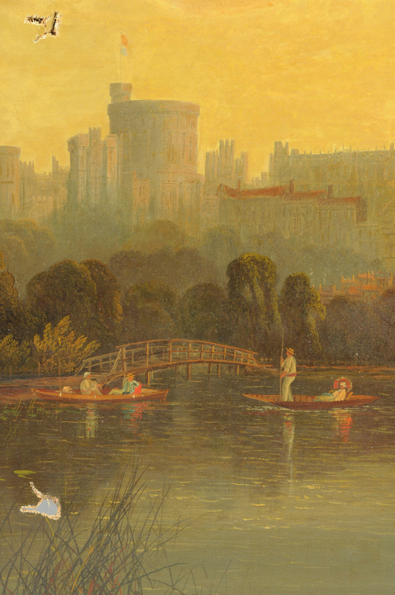 J. ALLAN (British 19th Century) A PAINTING, &quot;Windsor Castle from the