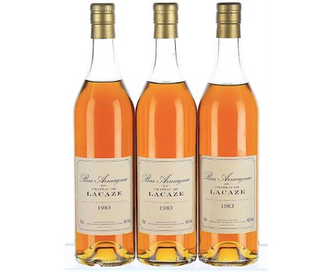 1983 Chateau de Lacaze, Bas Armagnac 3x70cl  