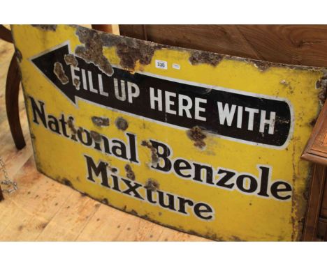 Enamel sign, National Benzole Mixture