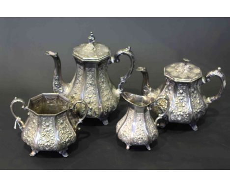 19th Century silver-plated tea service