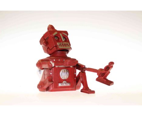Money box in the form of a robot, titled 'Robert the Robot'