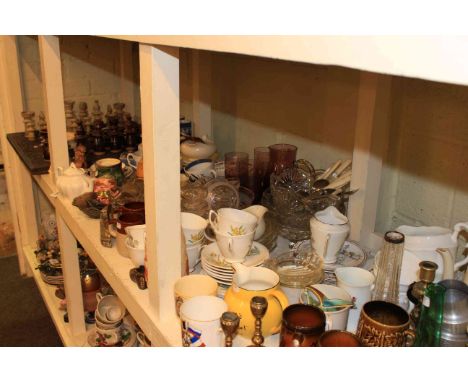Chess set, pair of Wedgwood and pair Royal Doulton vases, Hummel figures, glassware and assorted china