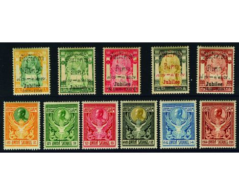 THAILAND - Selection of four sets comprising 1908 Jubilee (SG 113/7) 1910 Chulalongkorn (SG 141/6) 1925 Air (SG 113/7) and 19