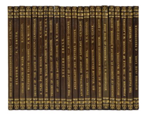 Wiltshire Archaeological and Natural History Society. A group of off-prints and reprints of articles, 22 volumes, uniformly b