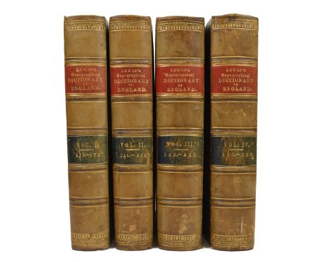 Lewis, Samuel. A Topographical Dictionary of England, 4 volumes, first edition, 43 engraved maps, some folding, occasional sp