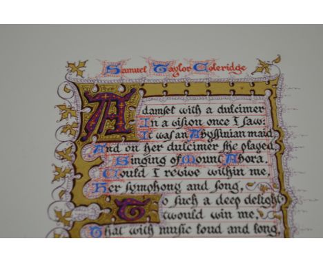 Barabanov, Alexander, illuminator. Samuel Taylor Coleridge - Kubla Khan, an illuminated manuscript on handmade paper, 6 leave
