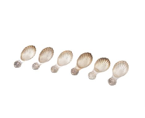 ***PLEASE NOTE: ESTIMATE IS INCORRECT IN PRINTED CATALOGUE, SHOULD READ €60-100***A SET OF SIX CADDY SPOONS, Dublin 1973, mar