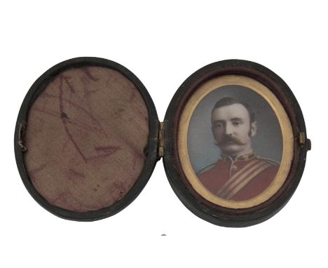 ***PLEASE NOTE: THIS ITEM CONTAINS OR IS MADE OF IVORY***ENGLISH SCHOOL (19TH CENTURY)Portrait of a Military Officer, possibl