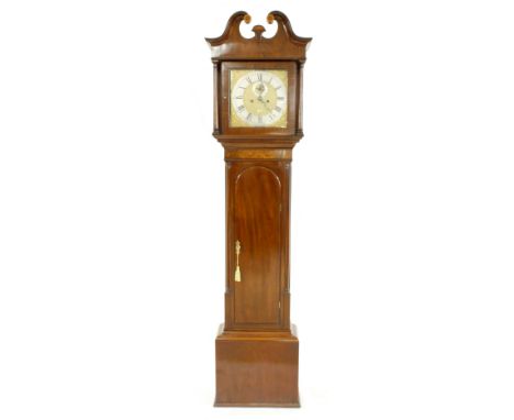 Good mahogany eight&nbsp;day longcase clock, the 11.75" square brass dial signed Thos Bullock, Bath (fl.1764-1773) on the sil