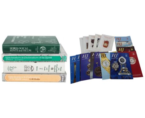 Britten-Watch and Clokmakers's hand book dictionary and guide; also three other hardback standard horological reference books