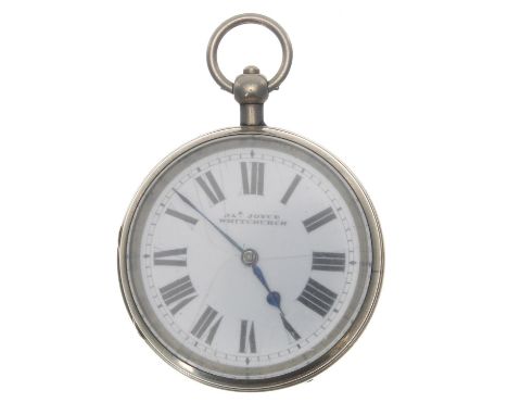 Rare Hereford, Hay and Brecon Railway (HH&B) James Joyce of Whitchurch large nickel cased lever pocket watch, the movement si