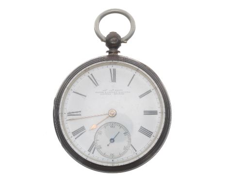 Victorian silver fusee lever pocket watch of Railway Interest, London 1870, the movement signed Jon Jas Tosen South Eastern R