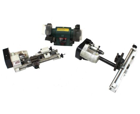 Bosch PSM 125 300 Watt electric double ended grinder,&nbsp;12.25" wide; also an emco electric drill 15" high and an emco elec