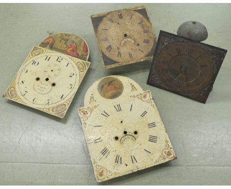 Thirty hour birdcage longcase clock movement, the 11" square brass dial signed John Best, Padstow to the engraved centre with