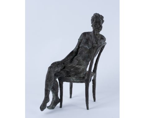 Bildhauer des 20. Jahrhunderts, "Sinnende", Bronze, nicht bezeichnet, 30 cm hoch