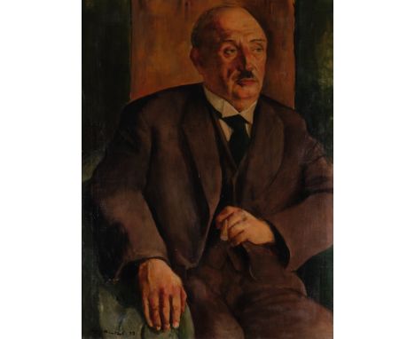 Jaeckel, Willy (Breslau 1888 - 1944 Berlin),"Bildnis Prof. Dr. Köbbinghoff (Eberhard Hackelöer-Köbbinghoff)", Öl auf Leinwand