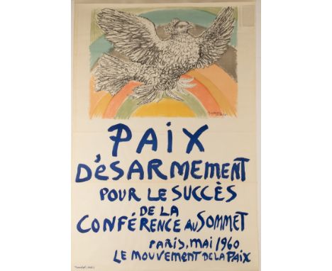 Picasso, Pablo (Malaga 1881 - 1973 Mougins, Studium an der KA Madrid, Maler, Grafiker und Bildhauer),"Paix Désarmement pour l