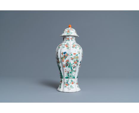 Full title: A Chinese famille verte vase and cover, KangxiDescription:H.: 32 cmThe absence of a condition report does not imp