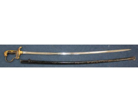 A German Third Reich officer's sword by Paul Weyersberg, Solingen, overall incl. scabbard 42.5in. A German Third Reich office