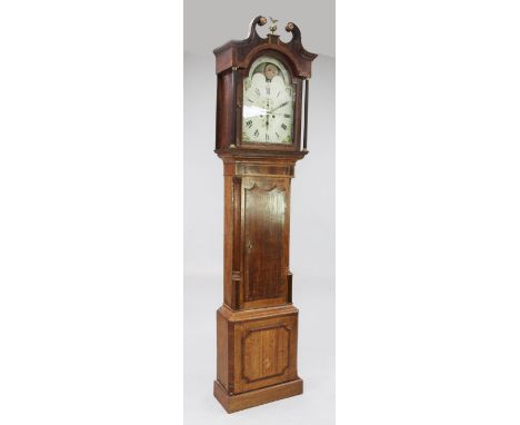 Yarndley, Birmingham. An early 19th century mahogany and oak eight day longcase clock, 7ft 7in. Yarndley, Birmingham. An earl