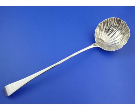 An early George III silver Old English pattern soup ladle, 4.5 oz. An early George III silver Old English pattern soup ladle,
