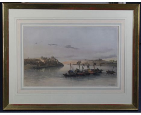 Haghe After David Roberts General view of Esonan and the Island of Elephantine, 13.5 x 21in. Haghe After David Robertscoloure