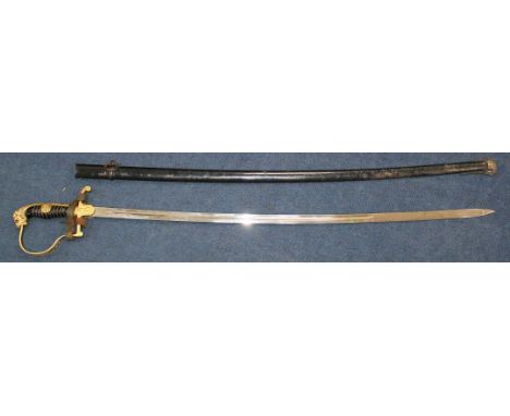 A German Third Reich officer's sword by Robert Klaas, Solingen, overall incl. scabbard 37.5in. A German Third Reich officer's