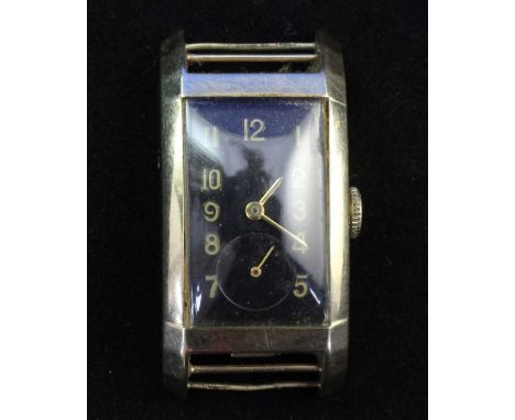 A gentleman's stylish 1930's 9ct gold Rolex Precision manual wind wrist watch, A gentleman's stylish 1930's 9ct gold Rolex Pr