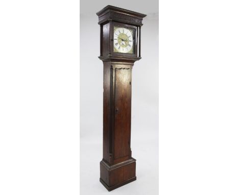 A George III oak cased thirty hour longcase clock, 6ft 5in. A George III oak cased thirty hour longcase clock, with unsigned 