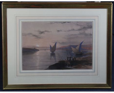 Haghe After David Roberts Hager Setsilis, 13.25 x 19.5in. Haghe After David Robertscoloured lithograph,Hager Setsilis,13.25 x