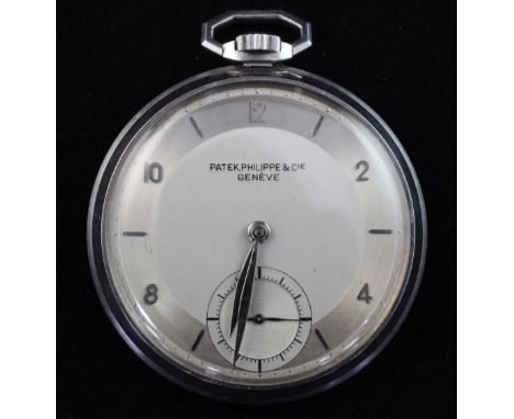 A Patek Philippe stainless steel dress pocket watch, circa 1929 A Patek Philippe stainless steel dress pocket watch, circa 19