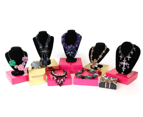Five Necklaces, a Necklace and Earring Set, a Bracelet and a Bangle, by Butler &amp; Wilson, comprising of a multi-stone mult