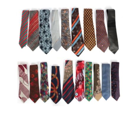 Quantity of Gentlemen's Various Designer Silk Ties, comprising 1 x Yves Saint Laurent, 3 x Christian Dior, 2 x Ted Baker, 1 x