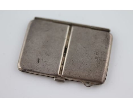 An early George V silver double stamp case, Sheffield 1913, Joseph Rogers and Sons, gilt interior, approximately 5cm by 4cm, 