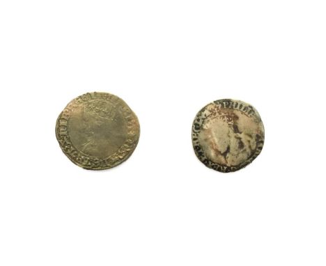 Mary, Groat, mm. pomegranate, obv. MARIA D G ANG FRA Z HIB REGINA around crowned bust left, rev. VERITAS TEMPORA FILIA around