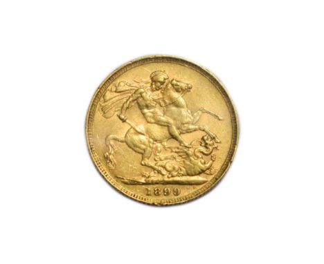 Victoria Sovereign 1899, light contact marks &amp; minor rev. rim imperfections, Fine/AVF