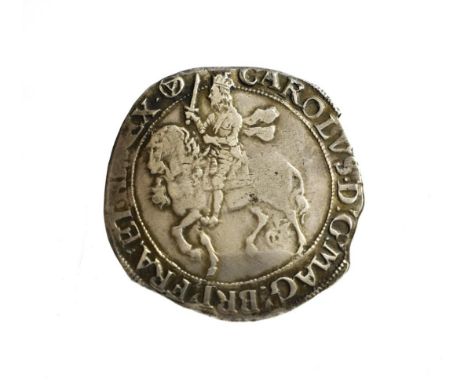 Charles I, Hammered Halfcrown, Tower Mint under the king, mm. triangle in circle, group IV, fourth horseman, foreshortened ho