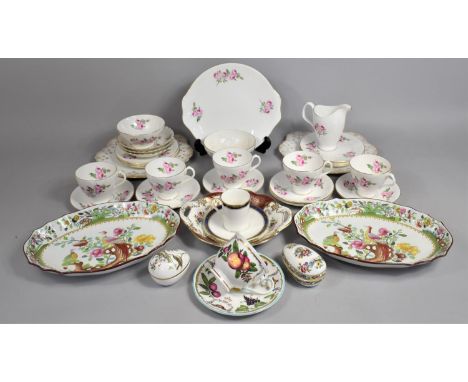 A Collection of Various Ceramics to include Royal Albert Rose Pattern Tea Set Comprising Five Cups, Six Saucer, Six Side Plat