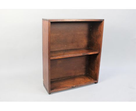 An Early 20th Century Walnut Two Shelf Open Bookcase, 62cms Wide and 76cms High 