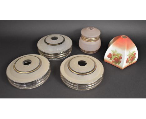 A Collection of Various Vintage Shades to include Frosted Examples 