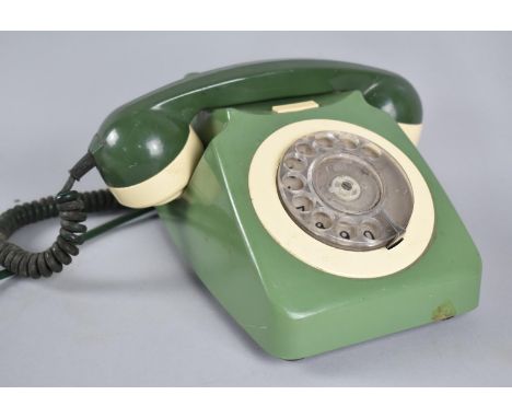 A Vintage Green and Cream Telephone 
