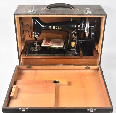 A Vintage Singer Sewing Manual Machine, No. EL440114, 99k Class 