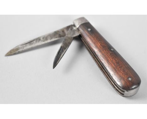 A Vintage Two Blade Pocket Knife with Mahogany Scales 