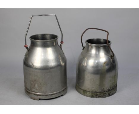 Two Vintage Stainless Steel Milk Units, Tallest 42cms High 