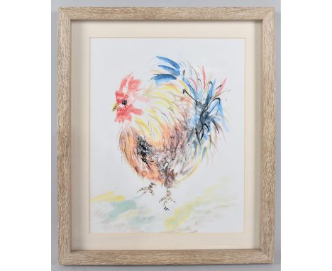 A Framed Limited Edition Pauline Preston Print, 'Clucky' 20x25cms 