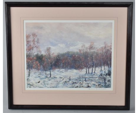 A Framed Howard Butterworth print, "A Birds Eye View of Lochnagar", signed in pencil. 