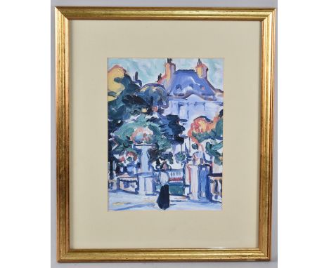 A Framed Print, Russian Street Scene, 20x27cm 