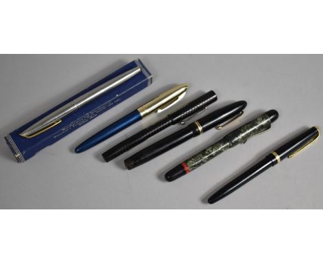 A Collection of Various Vintage Pens to include Waterman with 18ct Gold Nib, Conway 108 with 14ct Gold Nib, Swan Leverless by