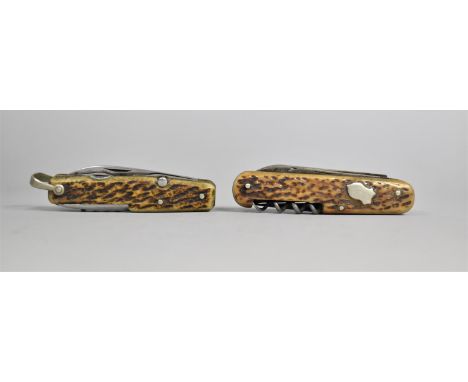 Two Vintage Multitool Knives, One By George Wolstenholme and a French Example 